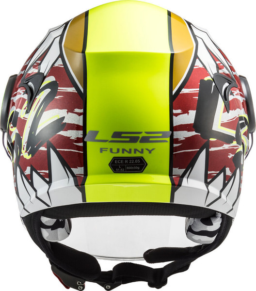 Изображение товара Мотошлем LS2 OF602 Funny Crunch (L, White H-V Yellow)