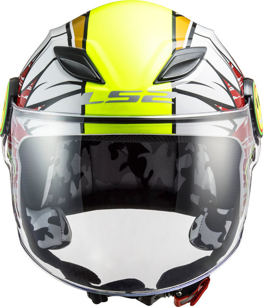 Изображение товара Мотошлем LS2 OF602 Funny Crunch (L, White H-V Yellow)