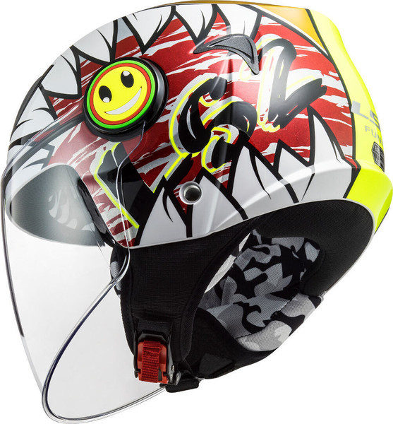 Изображение товара Мотошлем LS2 OF602 Funny Crunch (L, White H-V Yellow)