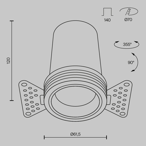 Изображение товара Точечный светильник Maytoni DL125-L12-4K-TRS-B