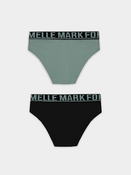 Изображение товара Комплект трусов детских Mark Formelle 413356-2 (р.116/122-60-54, зеленый лед/черный)