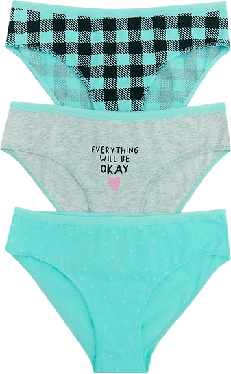 Изображение товара Комплект трусов детских Mark Formelle 417742-3 (р.104/110-56, горох на бирюзе)