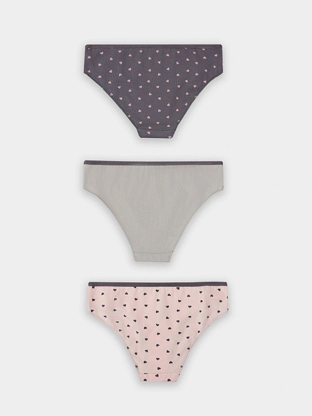 Изображение товара Комплект трусов детских Mark Formelle 417742-3 (р.116/122-60, сердечки на нежно-розовом)