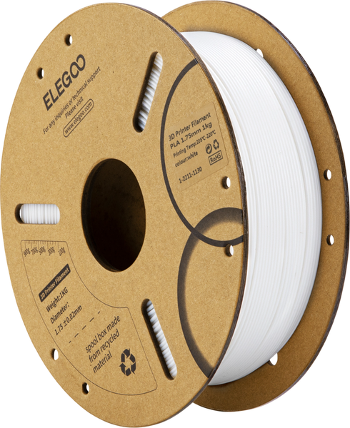 Изображение товара Пластик для 3D-печати Elegoo PLA filament / 50.203.0039 (1кг, белый)