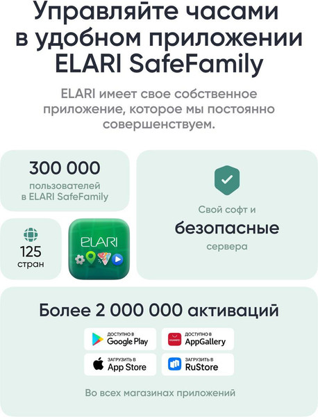 Изображение товара Умные часы детские Elari KidGram 4G Watch / KP-4G-K-BLUE (синий)