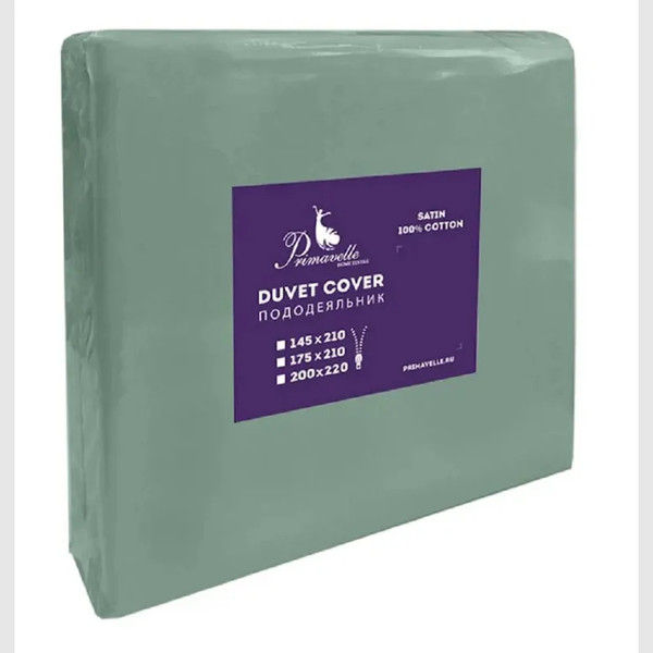 Изображение товара Пододеяльник Primavelle 150х200 сатин на молнии / 136315103-сг84 (шалфей)