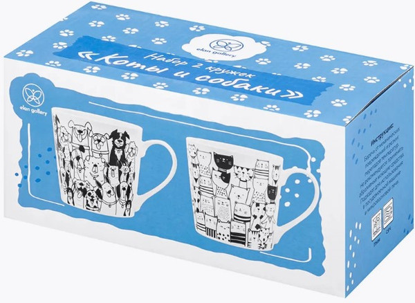 Изображение товара Набор кружек Elan Gallery Коты и собаки / 230276