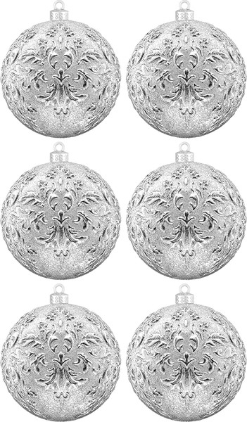 Изображение товара Набор шаров новогодних Elan Gallery Серебро / 970166 (6шт)
