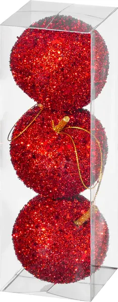Изображение товара Набор шаров новогодних Elan Gallery Яблоко / 970154 (3шт)
