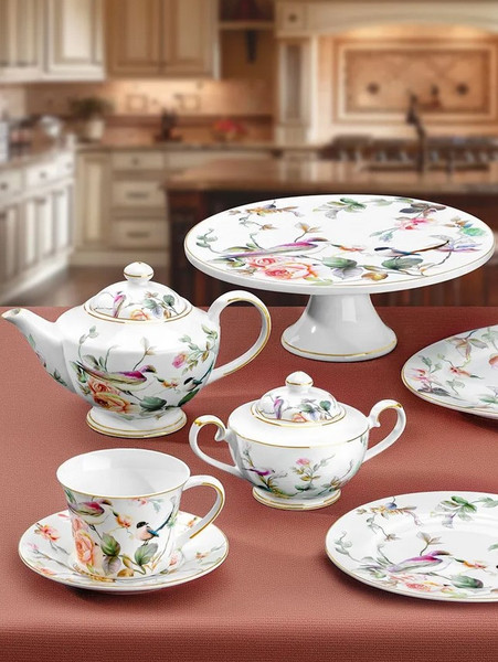 Изображение товара Сахарница Elan Gallery Певчие птички / 730820 (New Bone China)