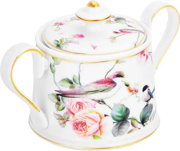 Изображение товара Сахарница Elan Gallery Певчие птички / 730820 (New Bone China)