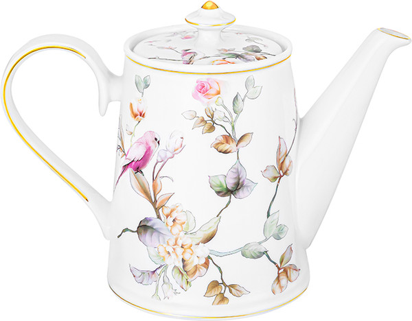 Изображение товара Заварочный чайник Elan Gallery Певчие птички / 730821 (New Bone China)
