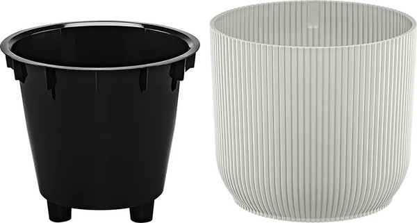 Изображение товара Кашпо El Casa Линея / 640593 (светло-серый)