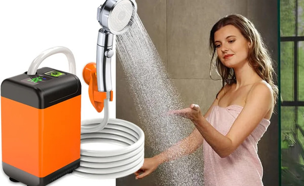 Изображение товара Походный душ Sundays 7800mAh / 6337001036A  (со складным ведром Среднее / TBD0603930501A 10л,темно-синий)