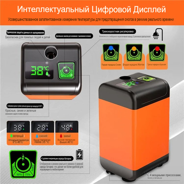 Изображение товара Походный душ Sundays 7800mAh / 6337001036A  (со складным ведром Среднее / TBD0603930501A 10л,темно-синий)