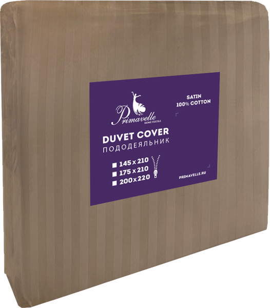 Изображение товара Пододеяльник Primavelle 200х220 дамаст-сатин на молнии / 136315106-сгD06 (брауни)