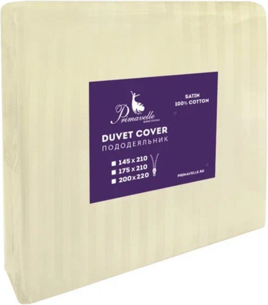 Изображение товара Пододеяльник Primavelle 200х220 дамаст-сатин на молнии / 136315106-сгD30 (шампань)