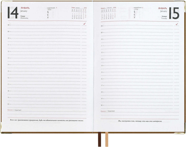 Изображение товара Ежедневник Escalada Сариф 2026 / 70258 (176л, коричневый)