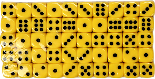 Изображение товара Набор кубиков для настольной игры Sima-Land 10613131 (50шт, желтый)