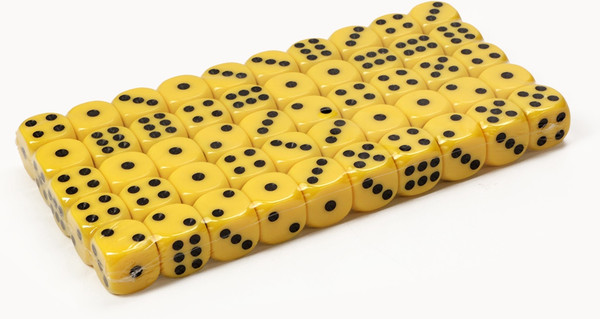 Изображение товара Набор кубиков для настольной игры Sima-Land 10613131 (50шт, желтый)