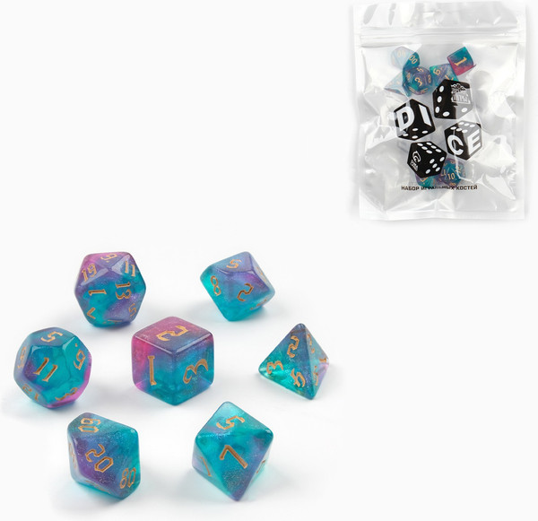 Изображение товара Набор кубиков для настольной игры Время игры дайсы для ДнД / 9482834 (7шт)