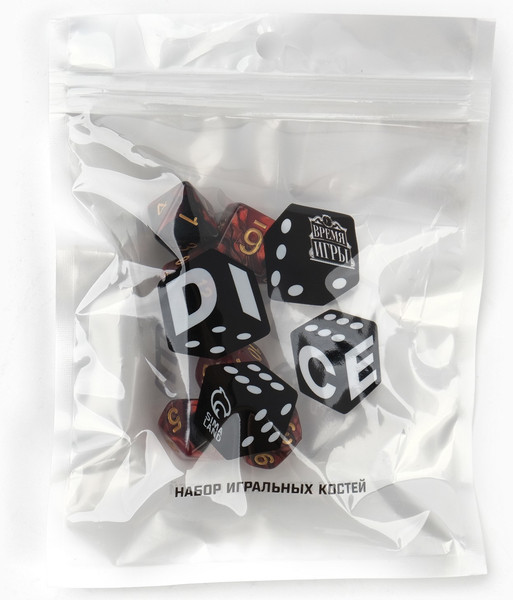 Изображение товара Набор кубиков для настольной игры Время игры Дайсы для ДнД / 9482839 (7шт)