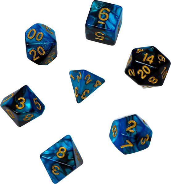 Изображение товара Набор кубиков для настольной игры Время игры Дайсы для ДнД Сапфир / 9891845 (7шт)