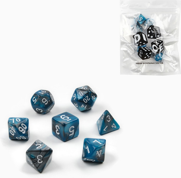 Изображение товара Набор кубиков для настольной игры Время игры Дайсы для ДнД / 9482842 (7шт)