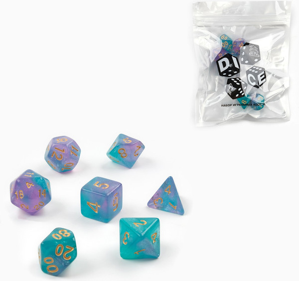 Изображение товара Набор кубиков для настольной игры Время игры Дайсы для ДнД / 9482843 (7шт)