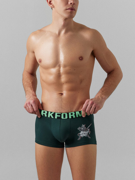 Изображение товара Комплект мужских трусов Mark Formelle 411215-2 (р.90-100, темно-зеленый/разводы на обсидиане)