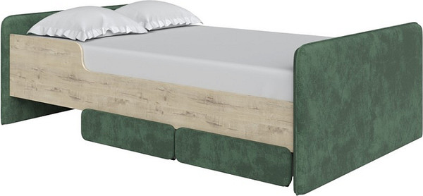 Изображение товара Односпальная кровать Proson Mika 80x200 (бунратти/Selfie лесной мох)