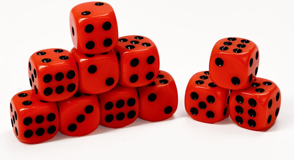 Изображение товара Набор кубиков для настольной игры Sima-Land 10613133 (50шт, красный)