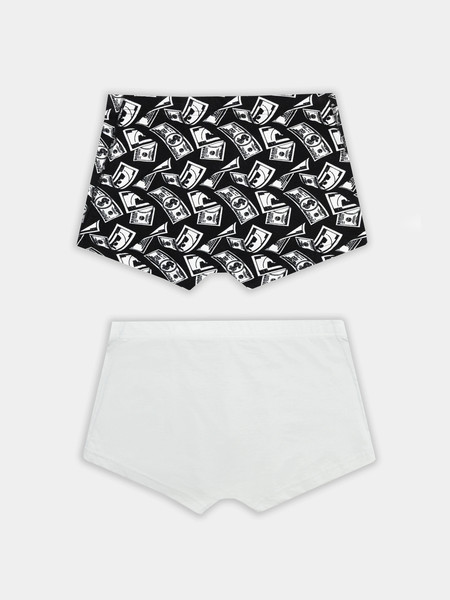 Изображение товара Комплект мужских трусов Mark Formelle 411229-2 (р.98-108, деньги на черном/жемчужно-голубой)