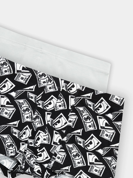 Изображение товара Комплект мужских трусов Mark Formelle 411229-2 (р.98-108, деньги на черном/жемчужно-голубой)