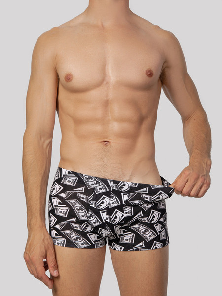 Изображение товара Комплект мужских трусов Mark Formelle 411229-2 (р.98-108, деньги на черном/жемчужно-голубой)