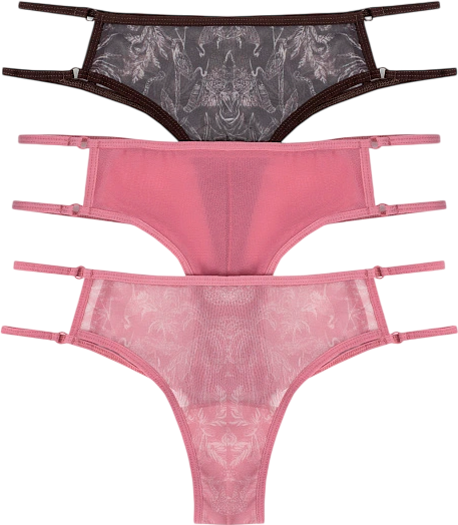 Изображение товара Комплект женских трусов Mark Formelle 412438-3 (р.94, веточки на розовом)