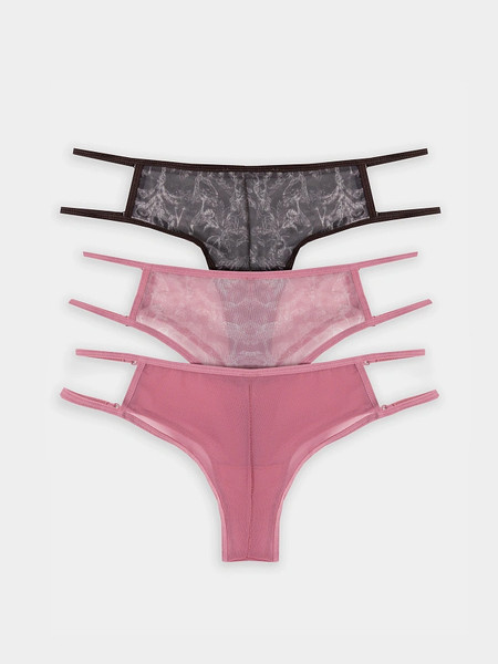Изображение товара Комплект женских трусов Mark Formelle 412438-3 (р.94, веточки на розовом)