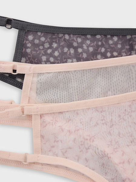 Изображение товара Комплект женских трусов Mark Formelle 412438-3 (р.90, мелкий рисунок на серебристом пионе)