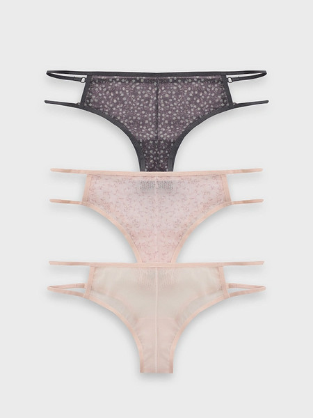 Изображение товара Комплект женских трусов Mark Formelle 412438-3 (р.106, мелкий рисунок на серебристом пионе)
