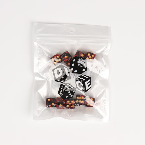 Изображение товара Набор кубиков для настольной игры Время игры 9889062 (10шт, розовый мрамор)