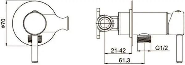 Изображение товара Гигиенический душ со смесителем Grocenberg  GB001CR