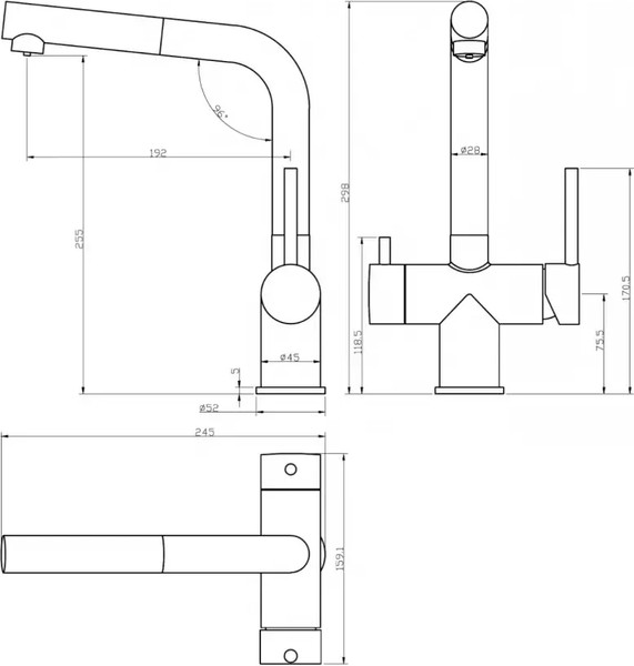 Изображение товара Смеситель Grocenberg  GB4097MG