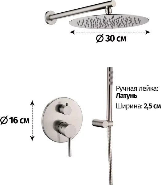 Изображение товара Душевая система со смесителем Grocenberg  GB5099NK-3