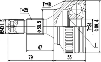 Изображение товара ШРУС Dynamatrix DCV810067
