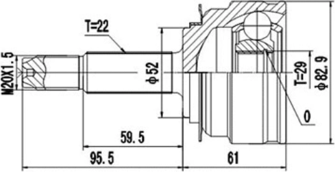 Изображение товара ШРУС Dynamatrix DCV812020
