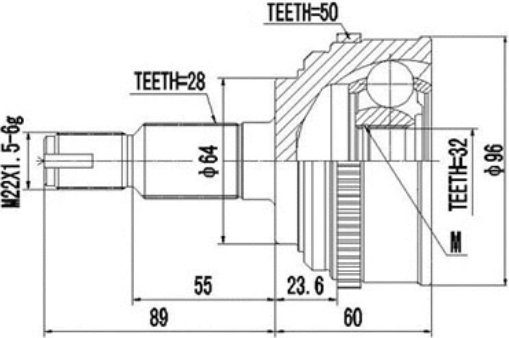 Изображение товара ШРУС Dynamatrix DCV823032