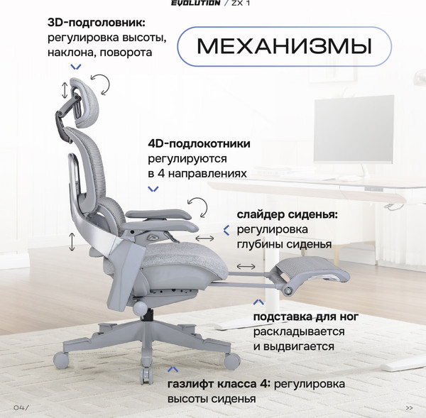 Изображение товара Кресло геймерское Evolution ZX 1