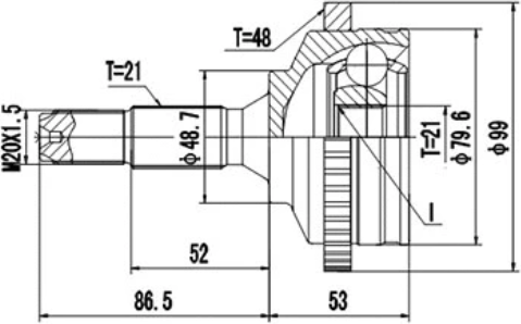 Изображение товара ШРУС Dynamatrix DCV845067