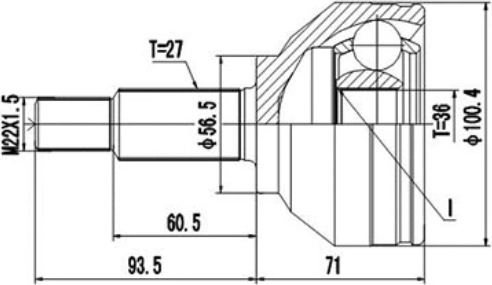 Изображение товара ШРУС Dynamatrix DCV860005