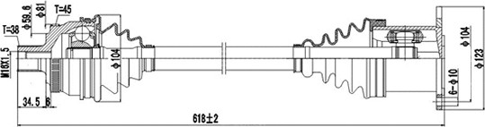 Изображение товара Приводной вал Dynamatrix DDS203058